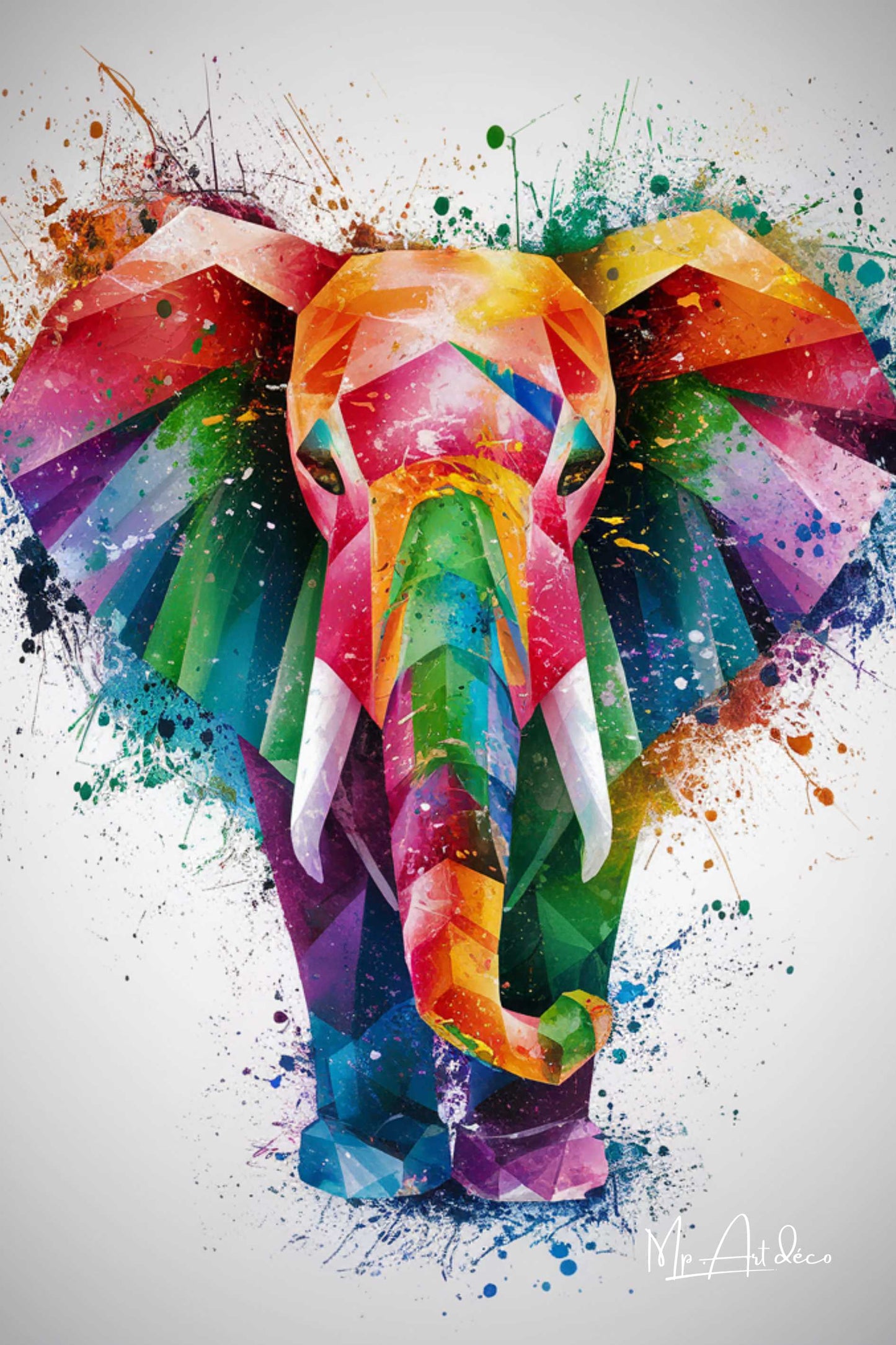 Tableau éléphant moderne