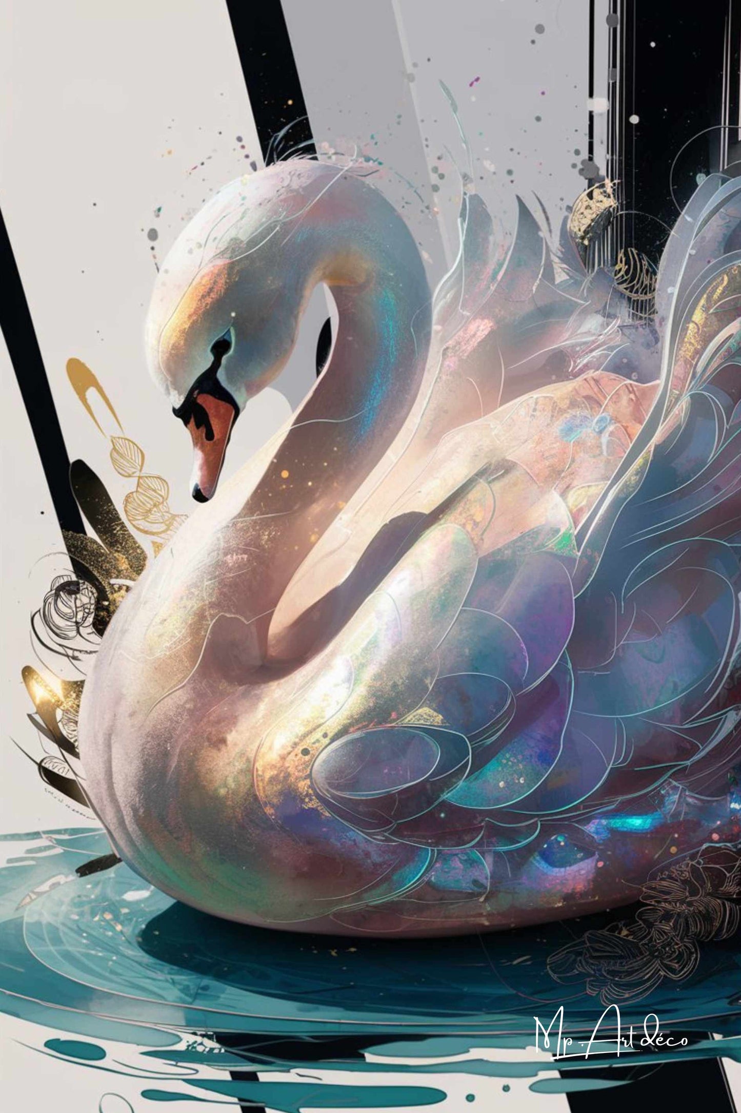 Tableau Cygne blanc