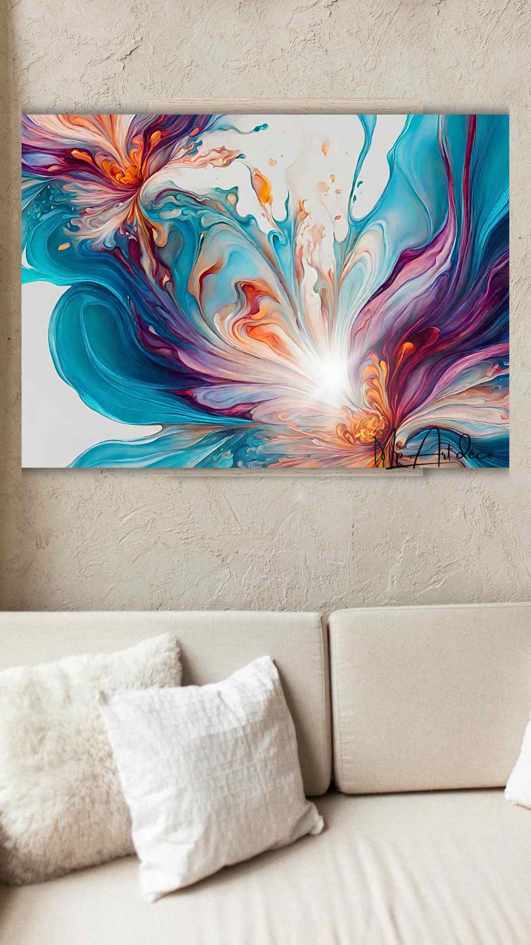 Tableau abstrait color flower