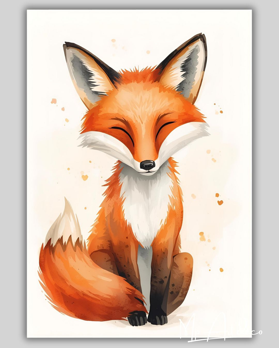 Tableau renard chambre enfant