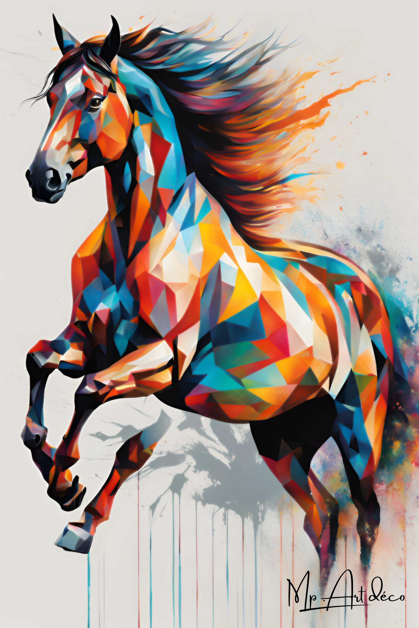 Tableau décoration Cheval art déco