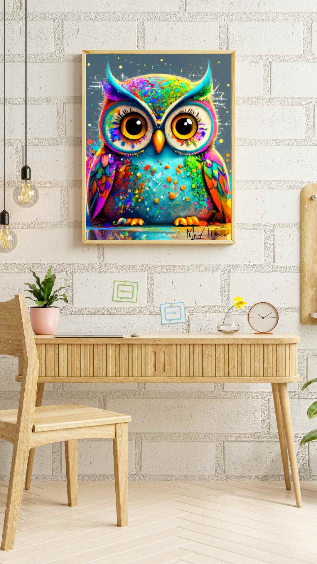 Tableau chouette Psychédélique
