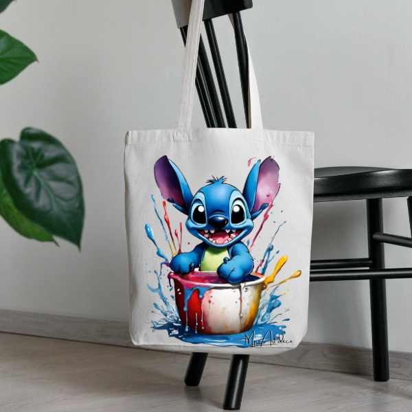 Tote-Bag - Stitch Peinture Colorée