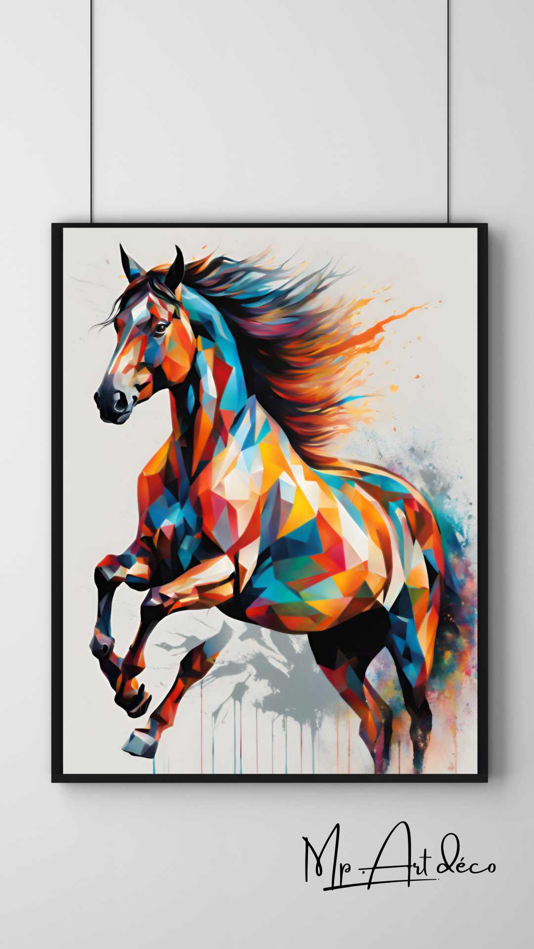Tableau décoration Cheval art déco