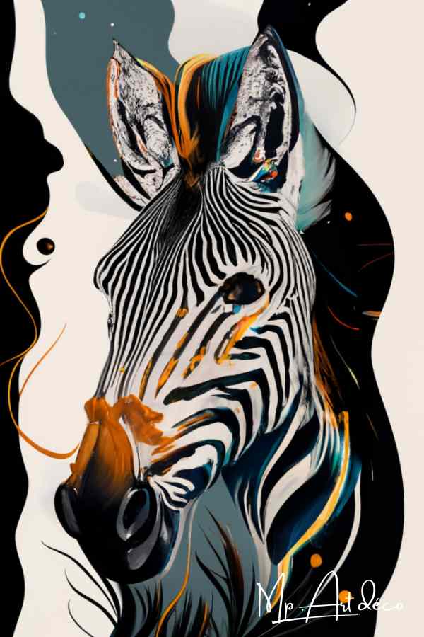 Tableau Zebre art déco