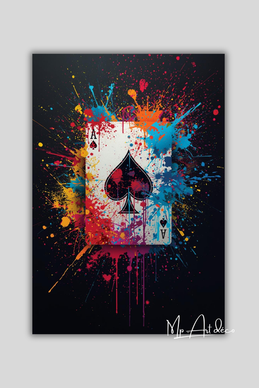 Tableau déco moderne – As de Pique street art