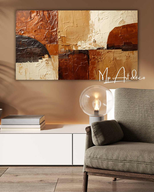 Tableau Abstrait Terracotta beige