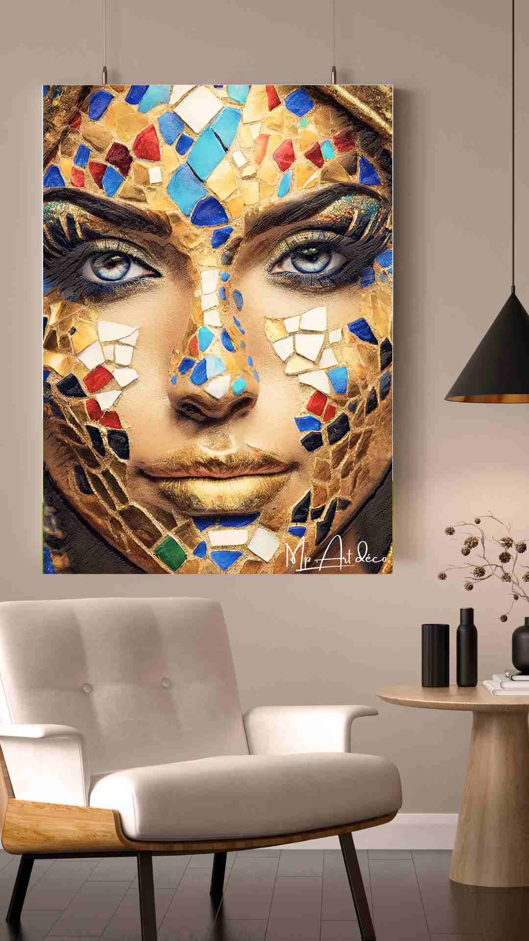 Tableau Visage Femme Coloré | Alessio Cacciatore Tableau Visage Femme Coloré | Alessio Cacciatore