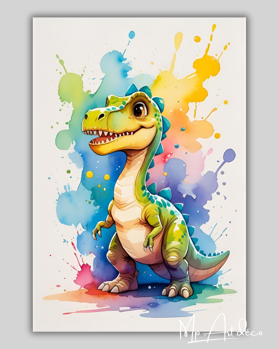 Tableau dinosaure chambre enfant