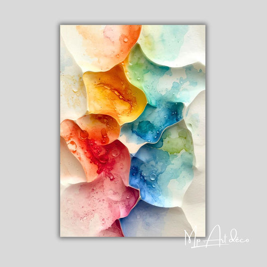 Tableau Abstrait Harmonie Fluide