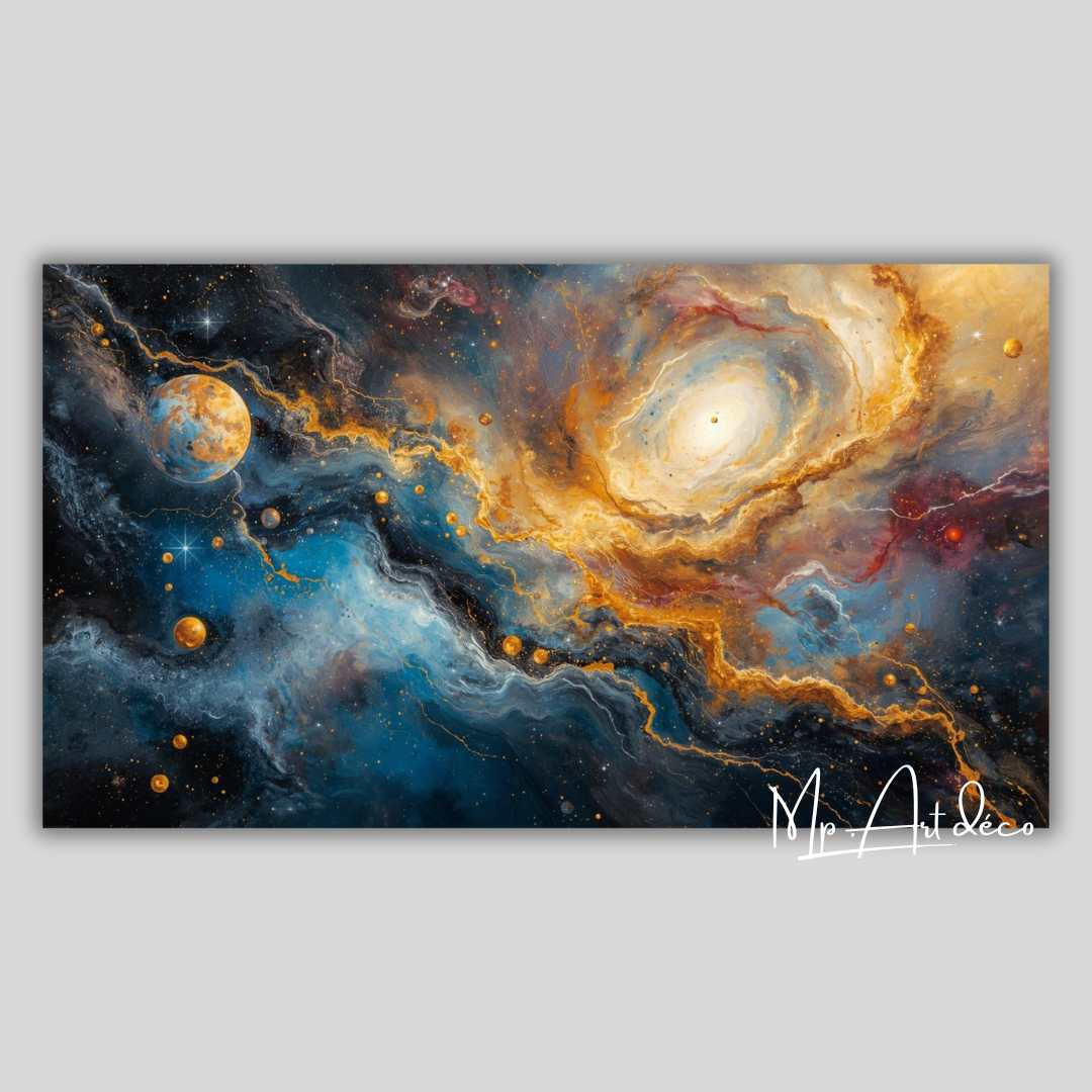 Tableau déco planètes galaxie