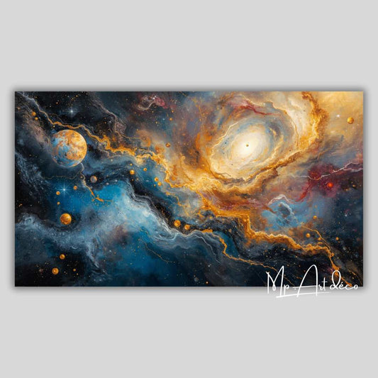 Tableau déco planètes galaxie