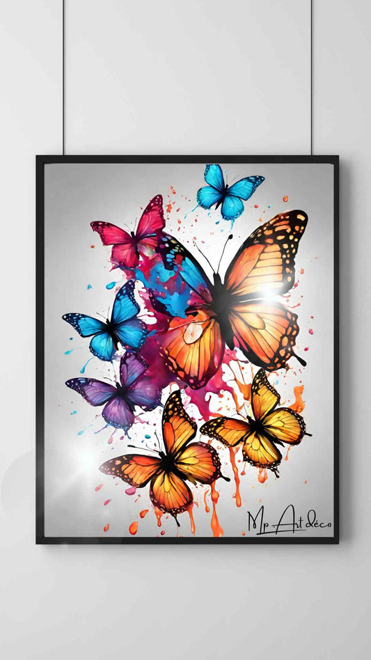 Tableau papillons couleurs