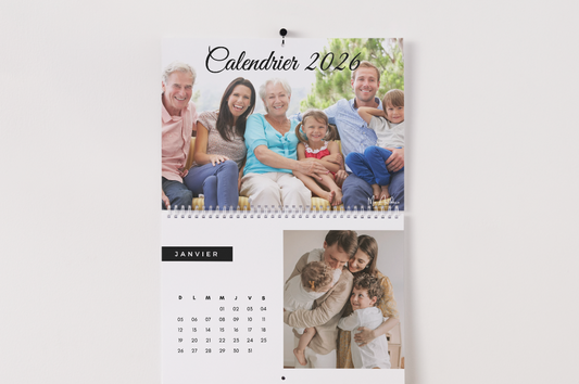 Calendrier 2026 personnalisé