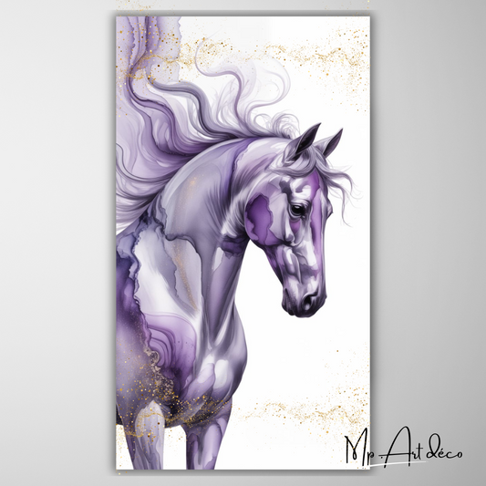 Tableau sur toile – Cheval en peinture fluide