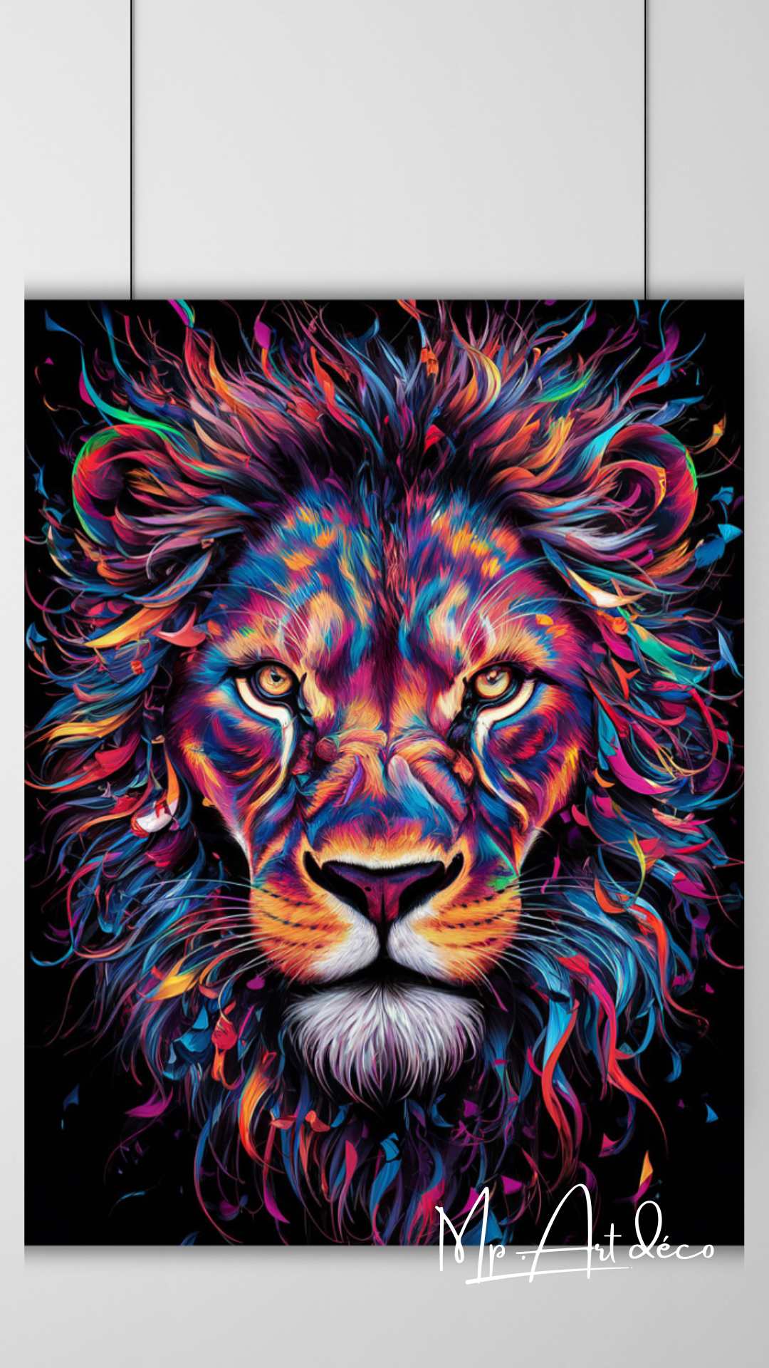 Tableau déco - Lion pop art