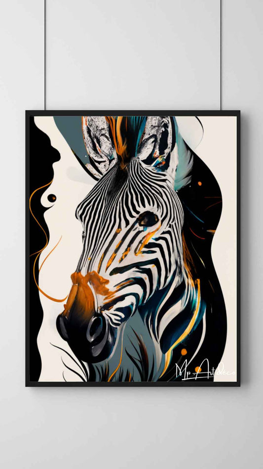 Tableau Zebre art déco