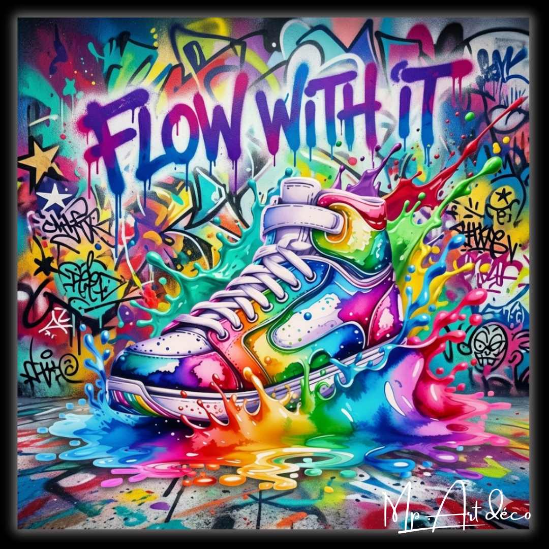 Tableau Street Art Sneakers et Graffiti Pop